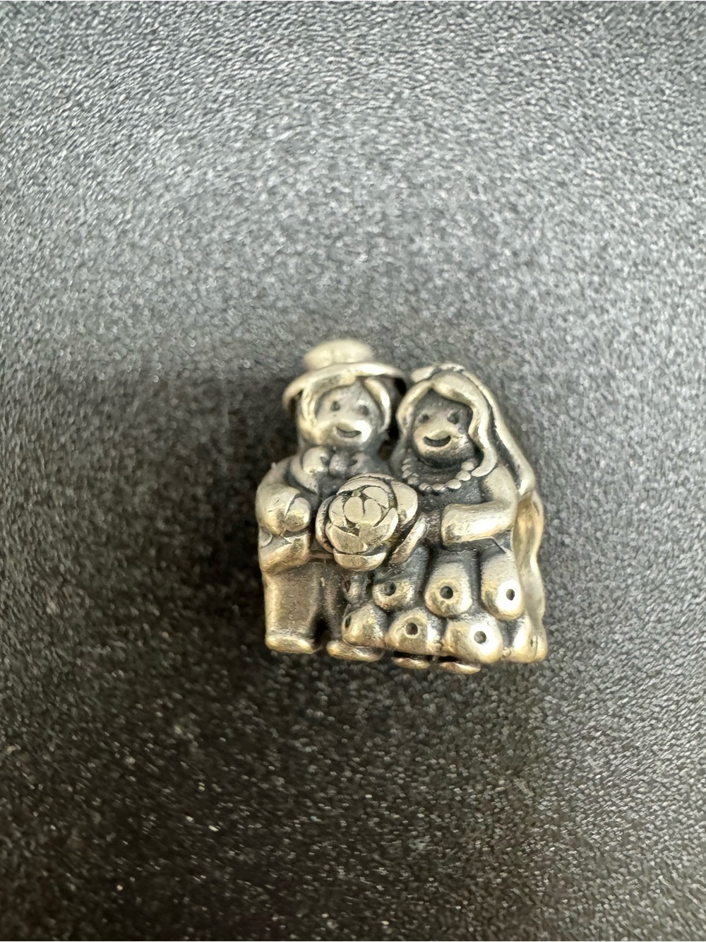 Pandora Sterling Silver Retired Mr and Mrs Wedding Charm Bead Love Forever S925
